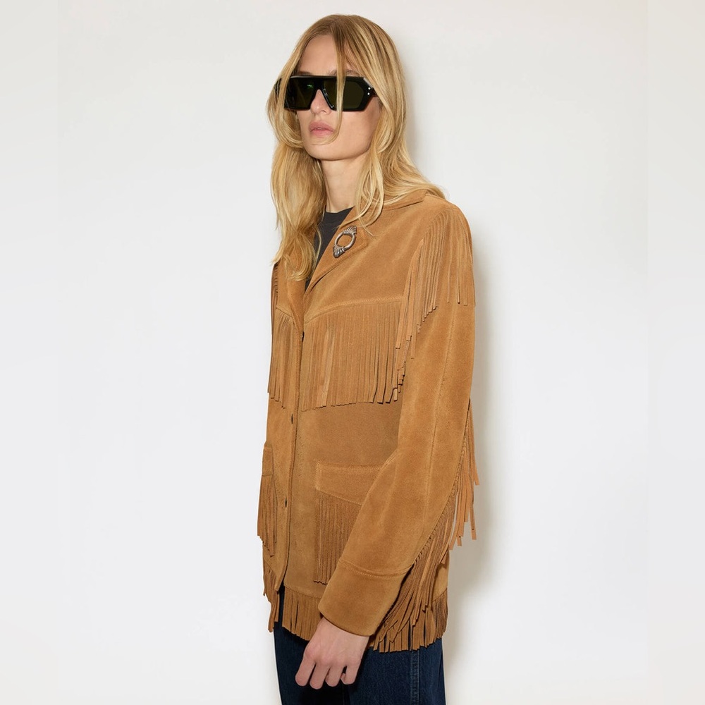 🌵CRIPPLE CREEK🌵WHISKEY FRINGE SUEDED LEATHER JACKET🌵 - Picture 8 of 12